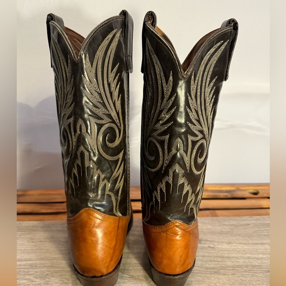 Men’s Cowboy Boots Texas Brand Size 9.5 D Style 9911 Made In The USA - Picture 9 of 16